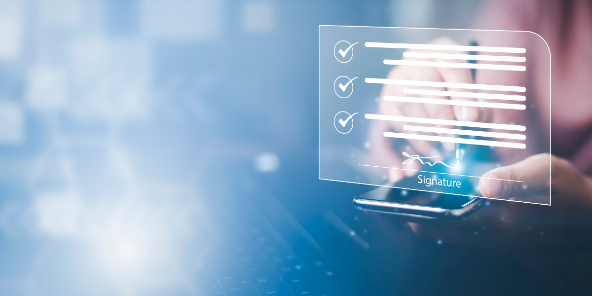 signing a virtual screen